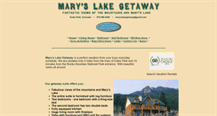 Desktop Screenshot of maryslakegetaway.com